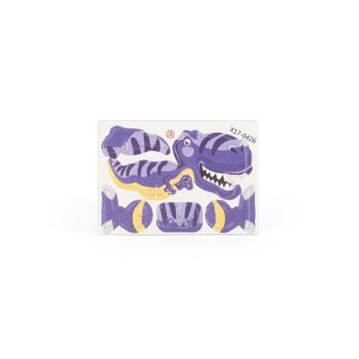 DINOSAURUS. 3D puzzle in paper witth the shape of a dinosaur